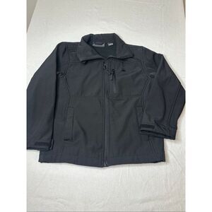 Snozu Toddler Black Performance Soft Shell Full Zip Windbreaker Jacket Size 7